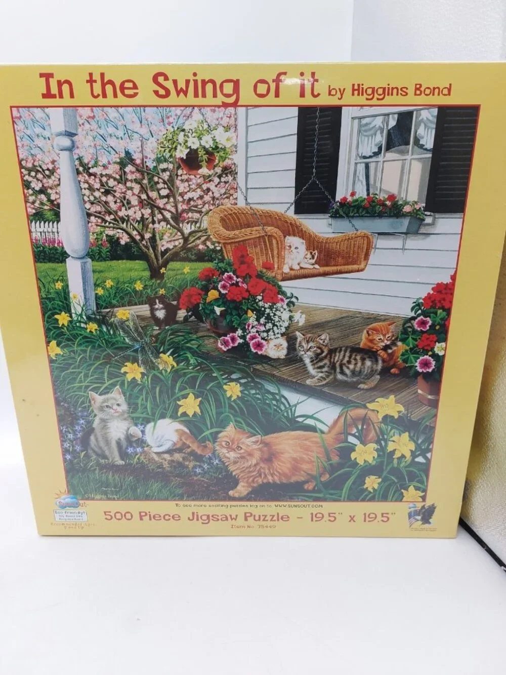 A Box Of Apples Kittens Puppies & In The Swing Of It SunsOut Puzzles NWT